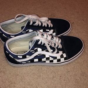 Blue flame old skool vans